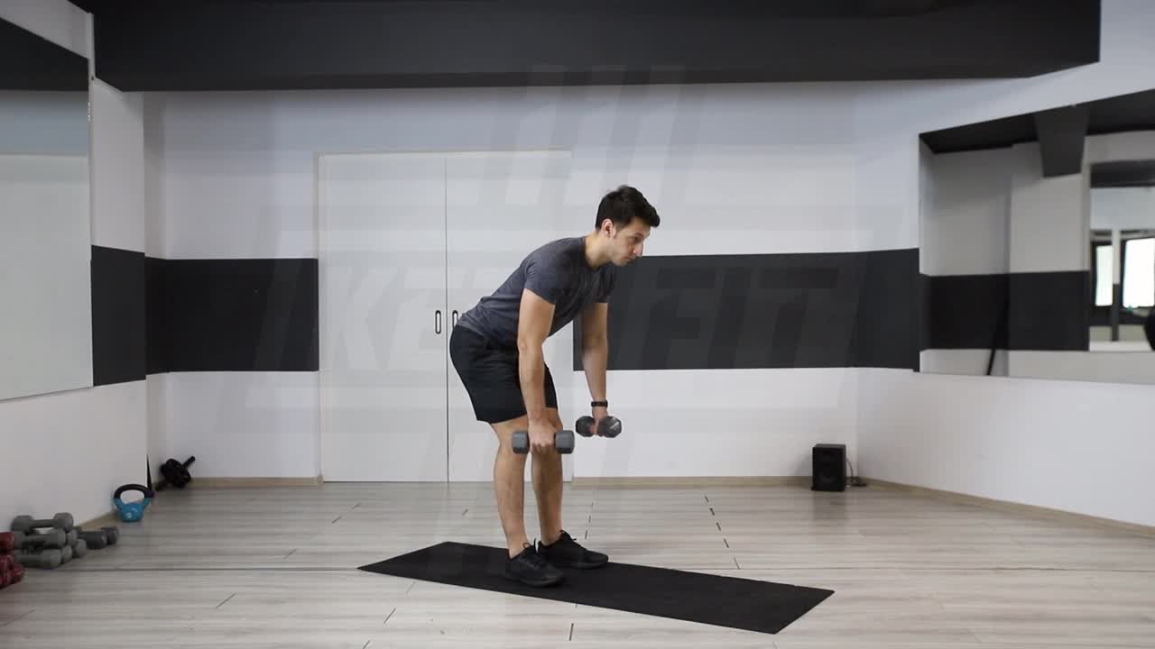 Neutral Grip Alternating Dumbbell Row