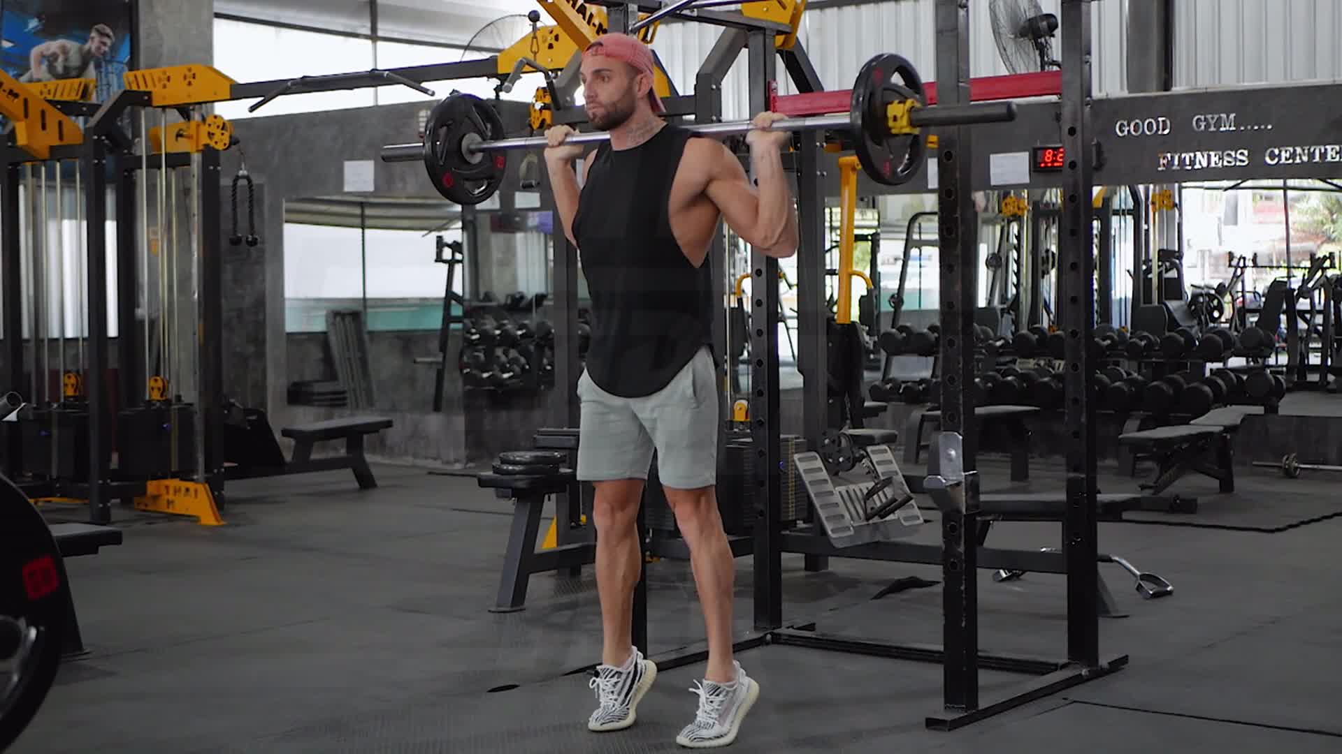 Standing Barbell Calf Raise On Floor