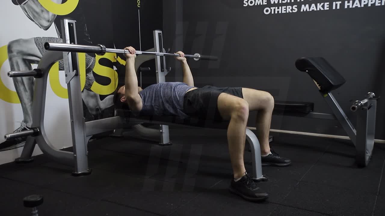 Triple-Stop Barbell Bench Press