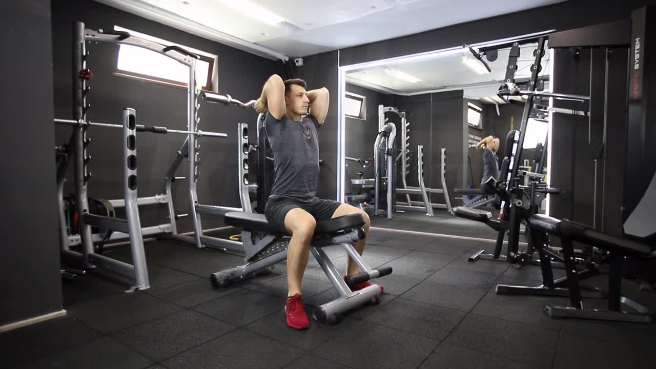 Seated EZ-Bar Overhead Triceps Extension