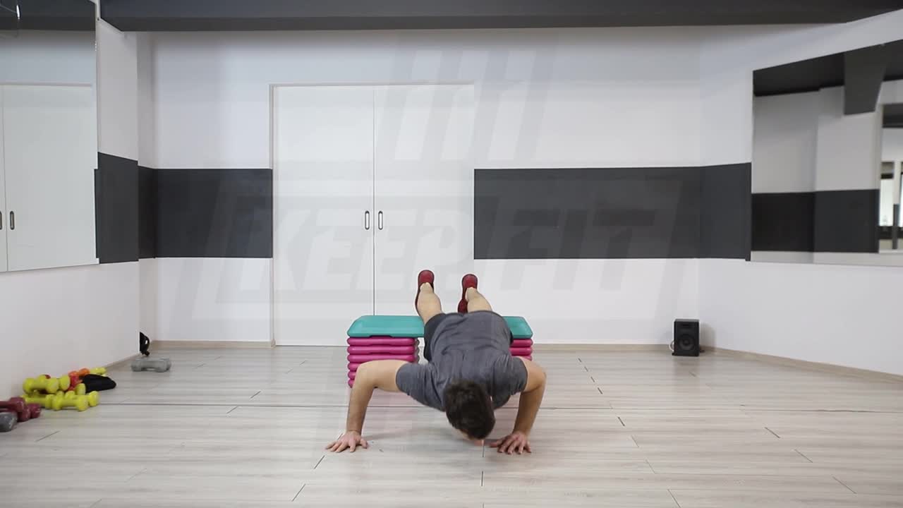 Feet-Elevated Side-To-Side Pushup