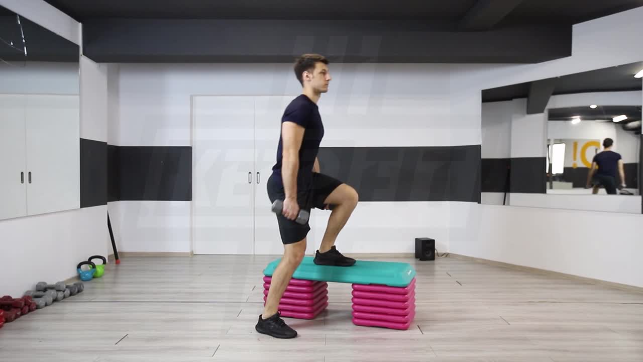 Lateral Dumbbell Step-Up