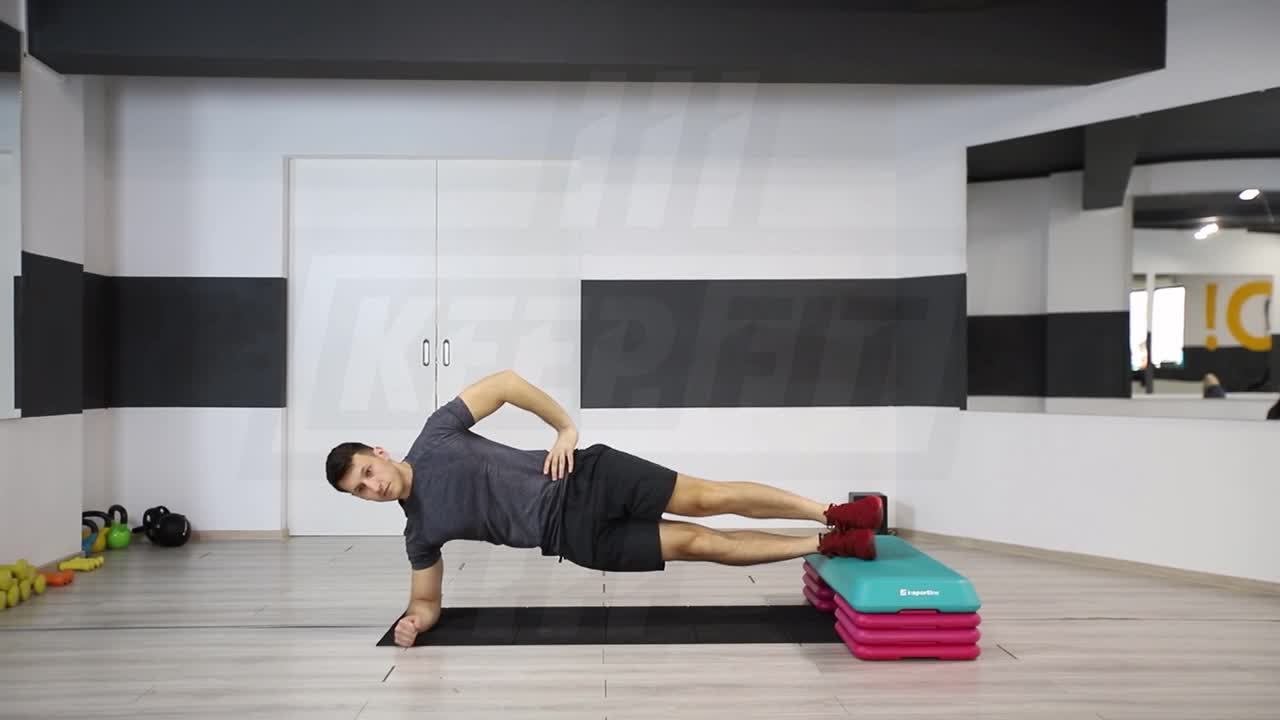 Side Plank With Feet On Bench