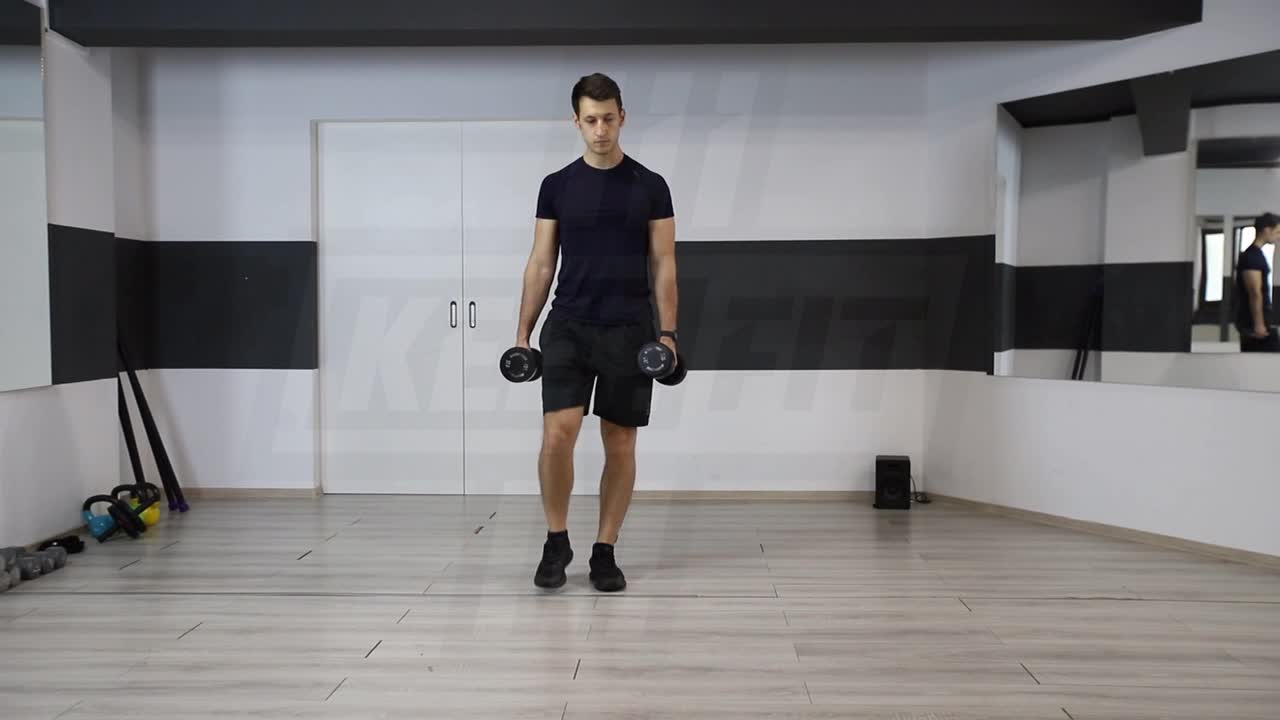 Dumbbell Crossover Lunge