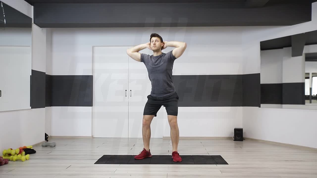 Isometric-Explosive Bodyweight Jump Squat