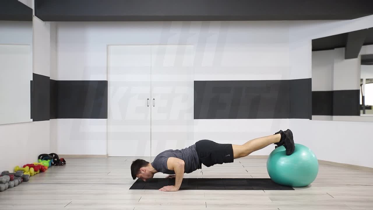 Pushup With Feet On Swiss Ball