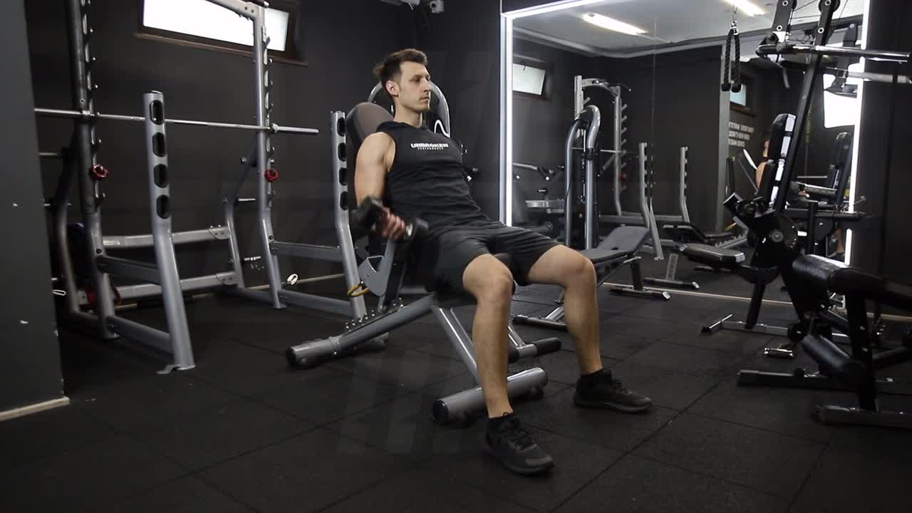 Incline Offset Thumb Dumbbell Curl
