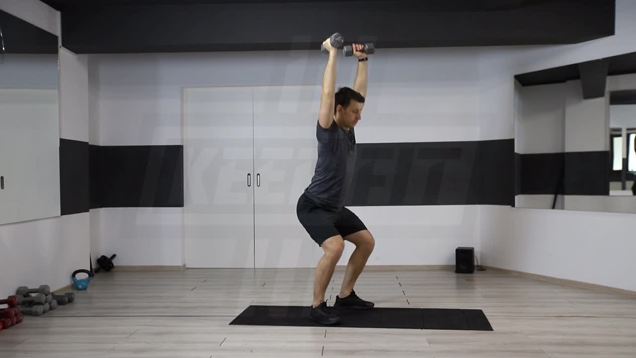 Overhead Dumbbell Squat