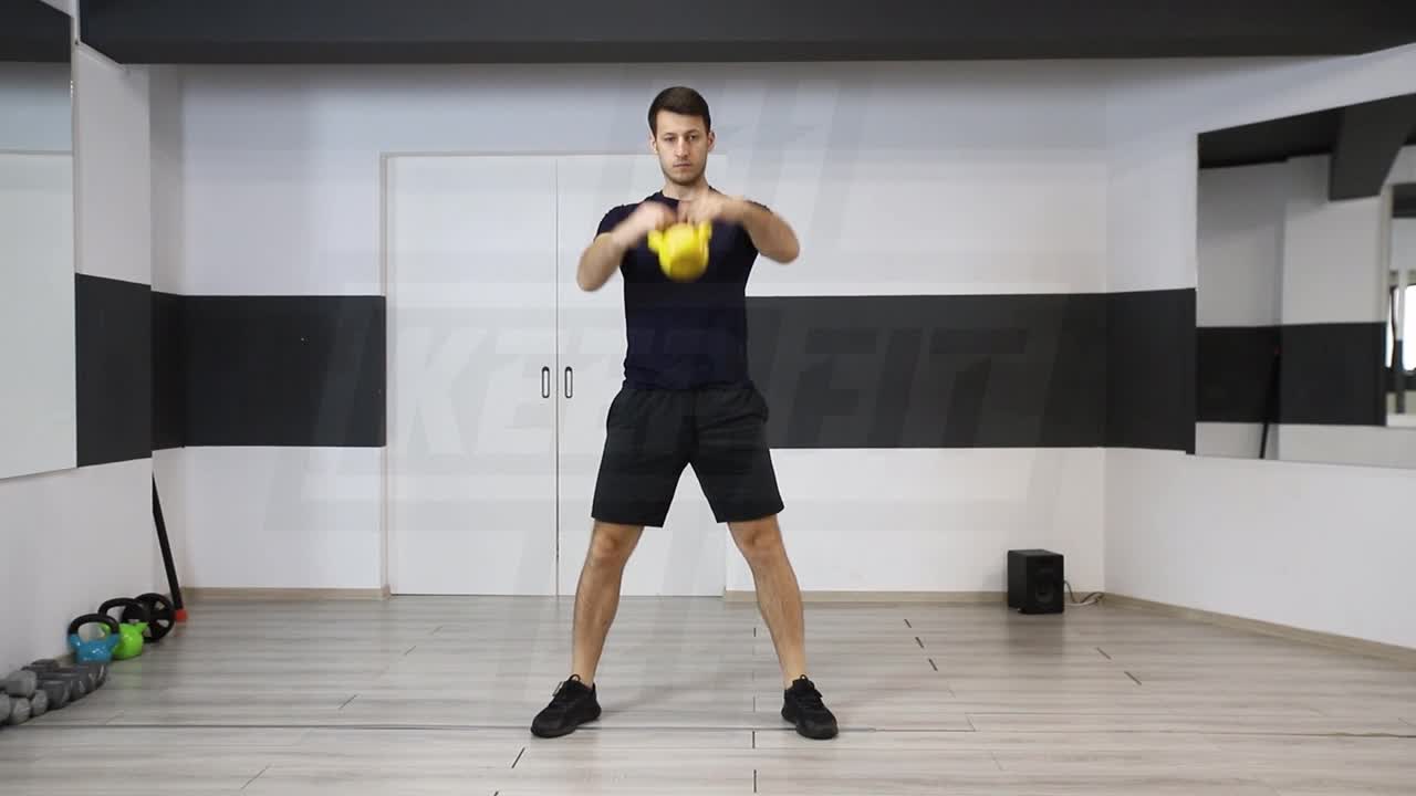 Kettlebell Swing With Flip To Squat