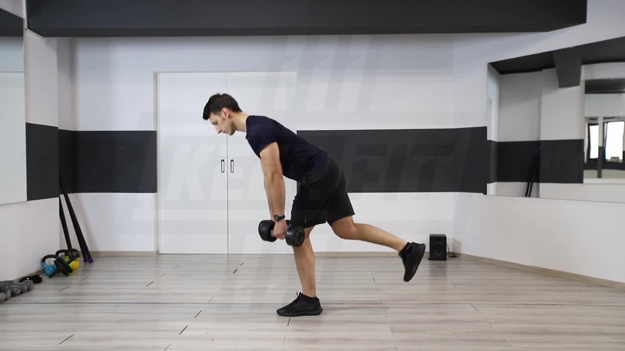 Dumbbell Single-Leg Deadlift To Row