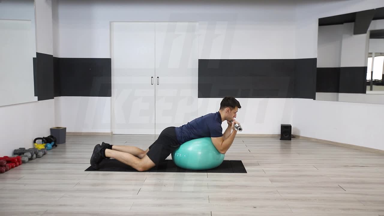 Swiss Ball EZ-Bar Preacher Curl