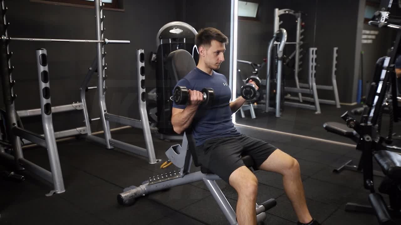 Seated Dumbbell Biceps Curl