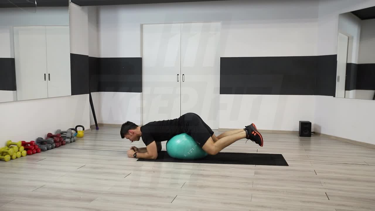 Bent-Knee Swiss Ball Reverse Hip Raise