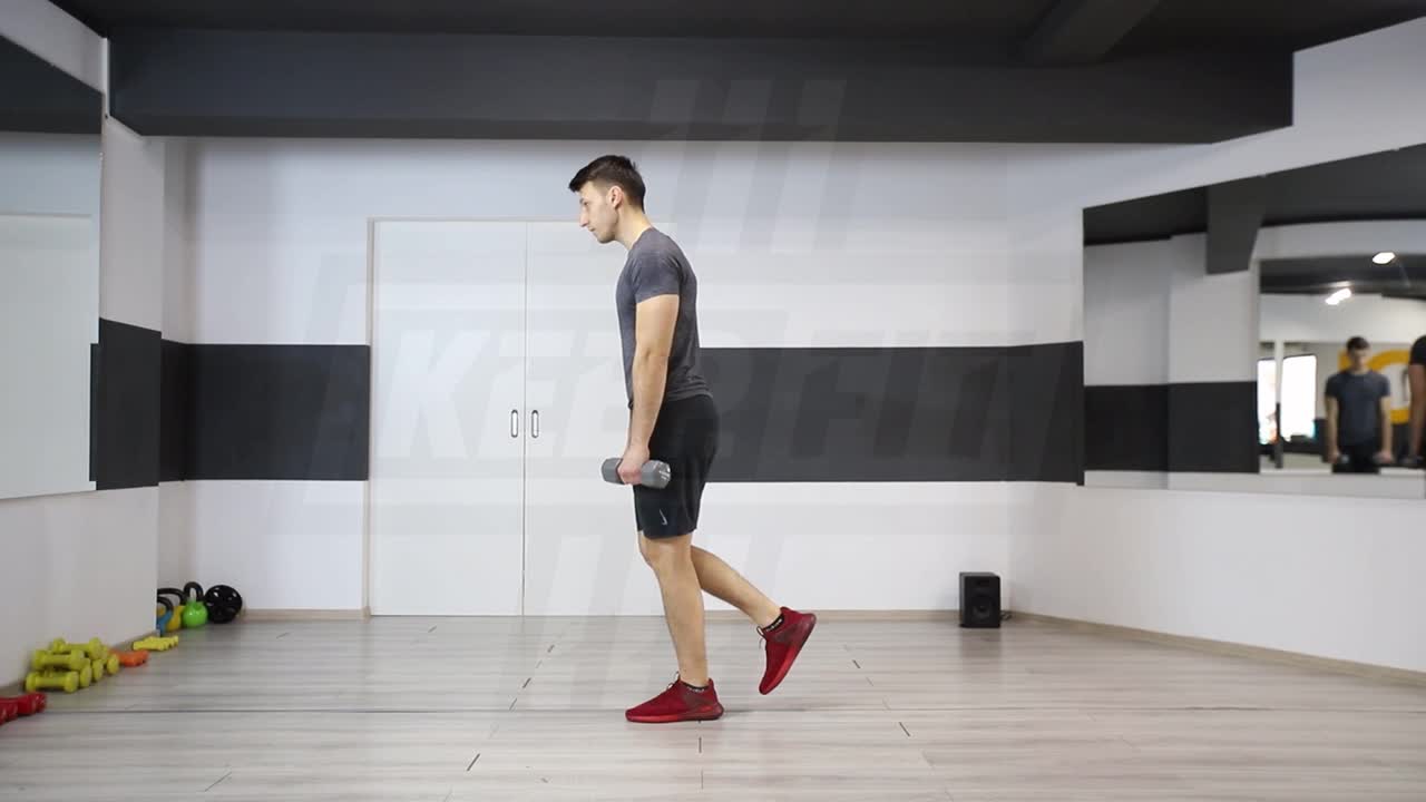 Single-Leg Standing Dumbbell Calf Raise