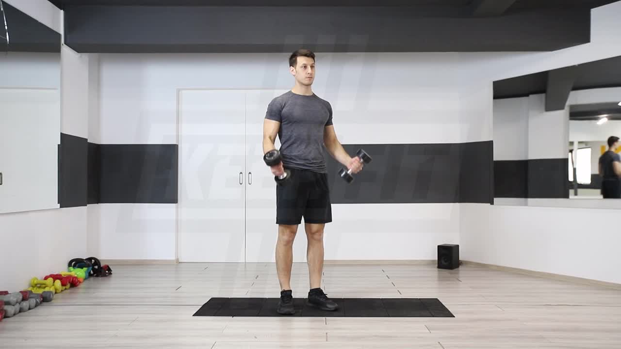 Twisting Standing Dumbbell Biceps Curl