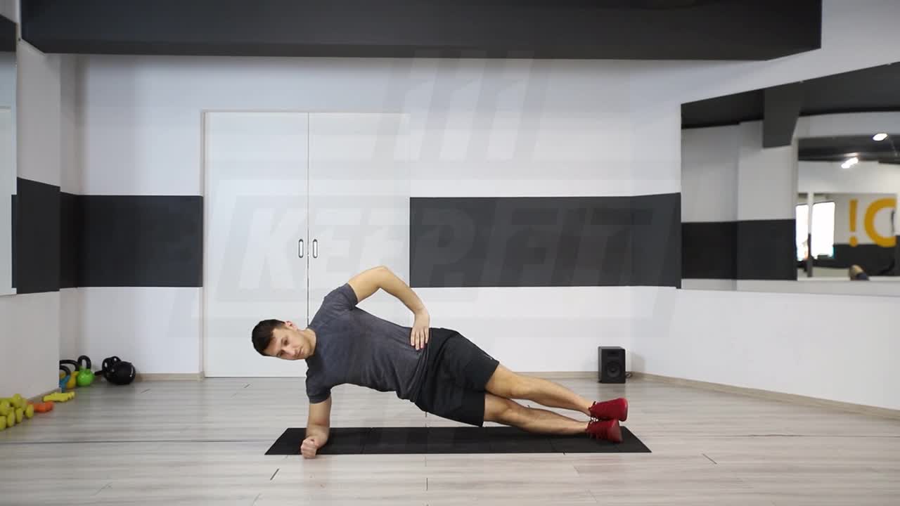 Side Plank With Knee Circle
