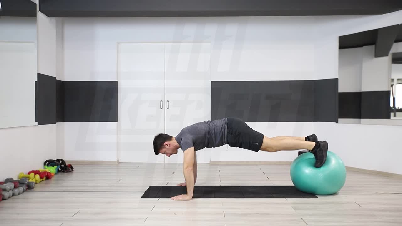 Plank With Feet On Swiss Ball