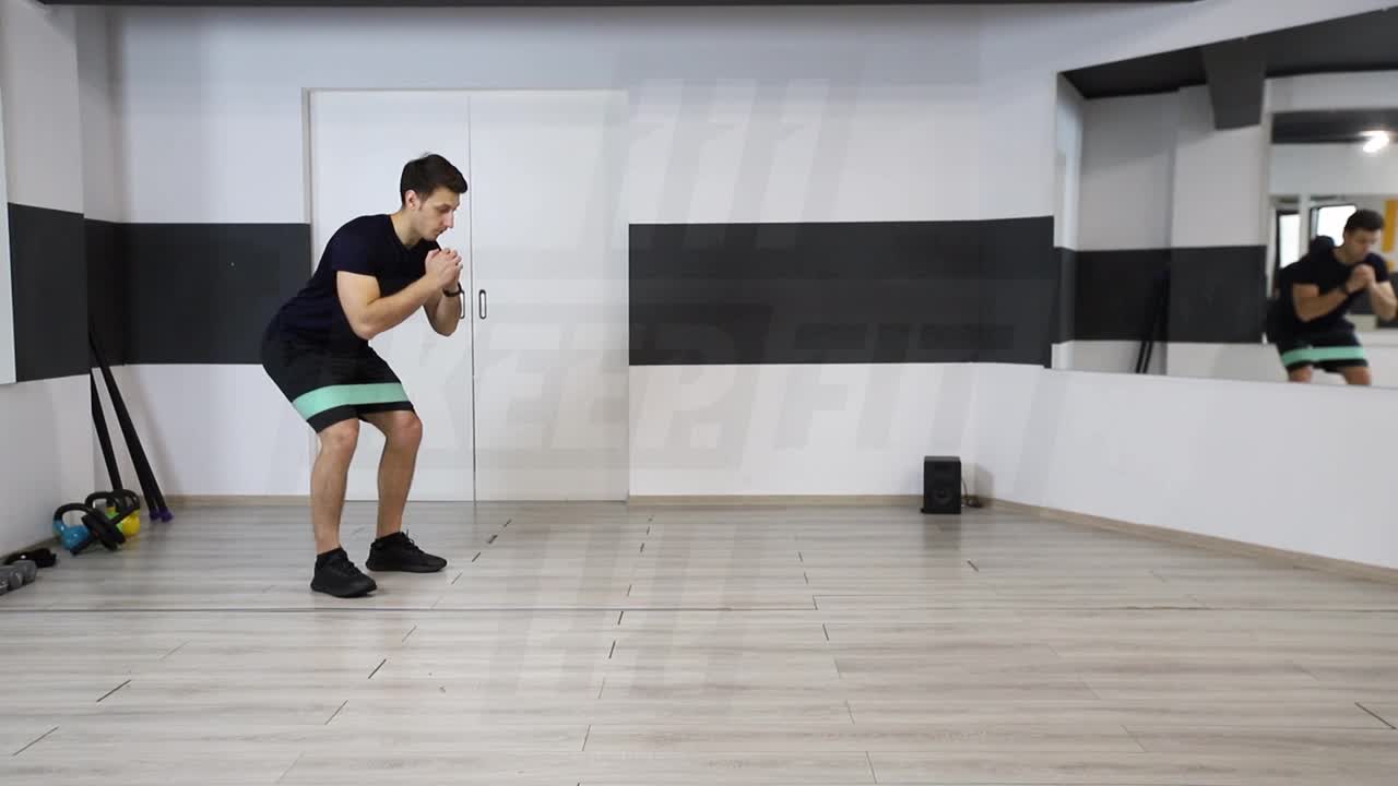 Forward Walk With Band At Knees