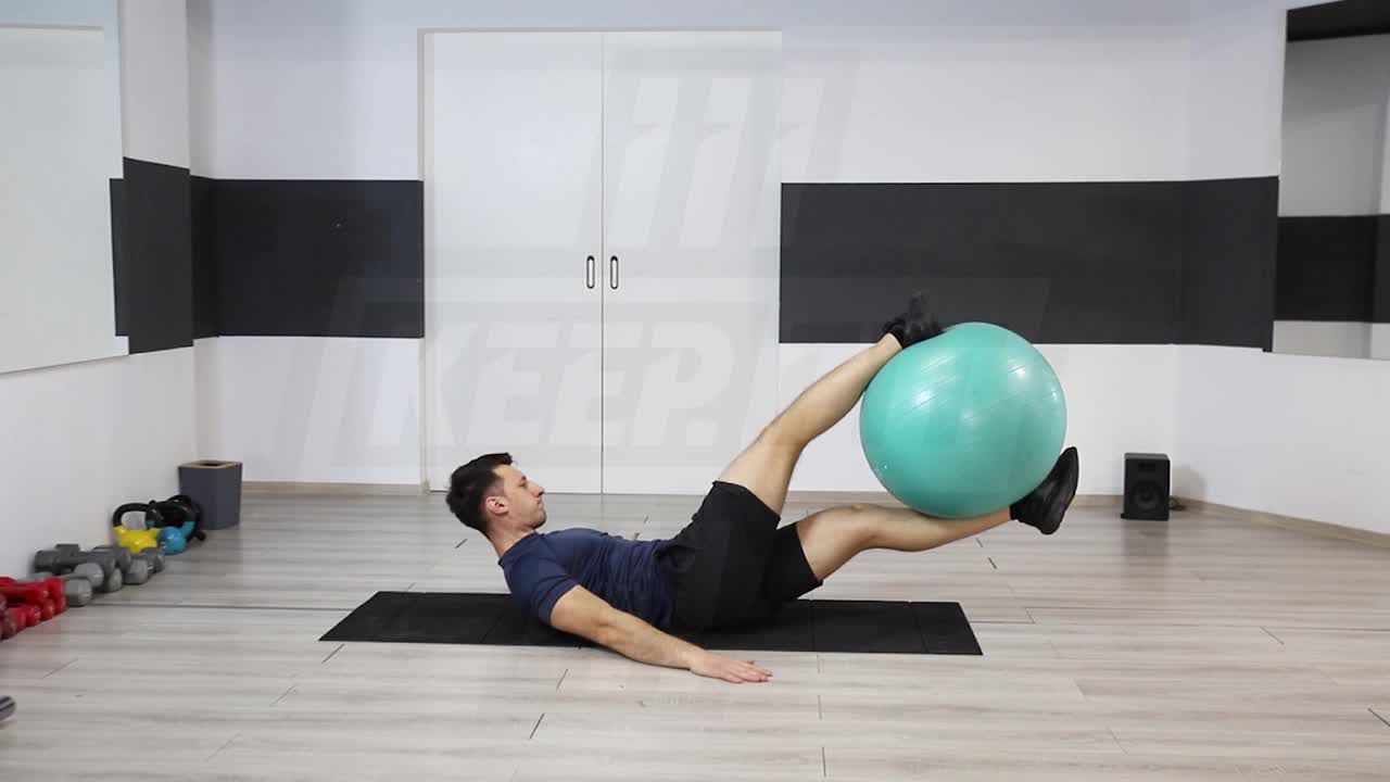 Swiss Ball Hip Crossover